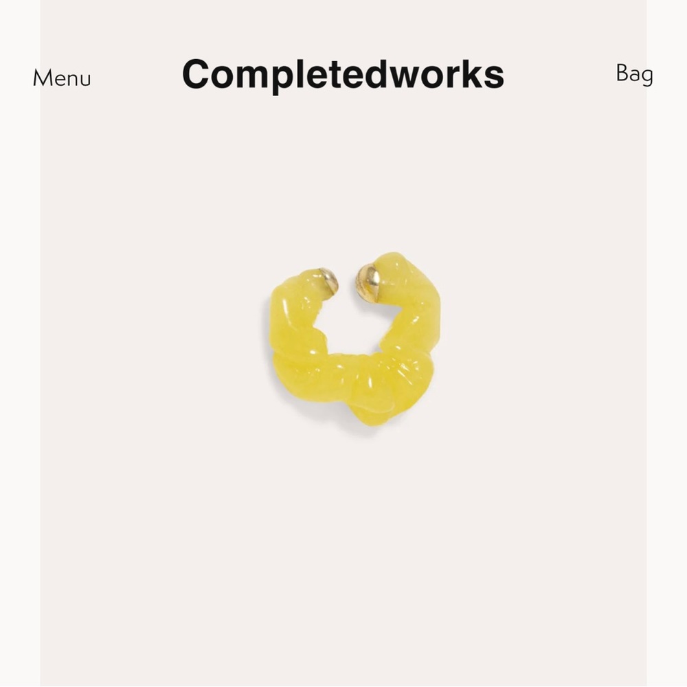 CompletedWorks Ruffle Resin Ear Cuff